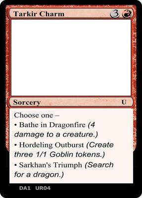 Tarkir Charm card from Un-Known Event Playtest Cards