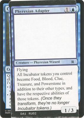 Phyrexian Adapter card from Un-Known Event Playtest Cards