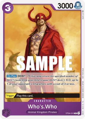 Who's.Who (Tournament Pack Vol. 3) [Participant] card from One Piece Promotion Cards
