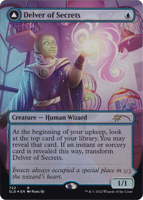 Delver of Secrets (722) card from Secret Lair Drop Series