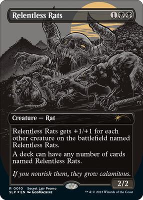 Relentless Rats (0010) card from Secret Lair Showdown