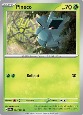 Pineco card from SV02: Paldea Evolved