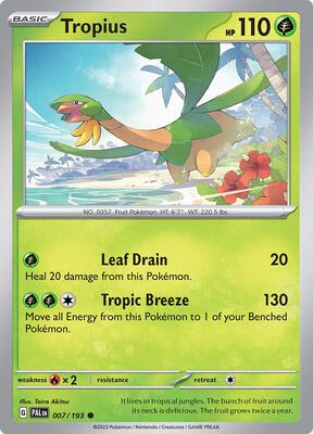 Tropius - 007/193 card from SV02: Paldea Evolved