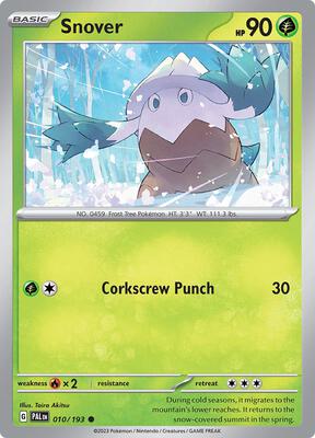Snover card from SV02: Paldea Evolved