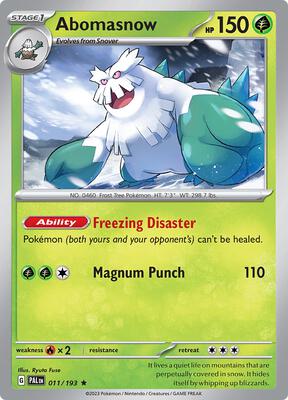 Abomasnow card from SV02: Paldea Evolved