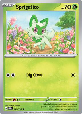 Sprigatito - 013/193 card from SV02: Paldea Evolved