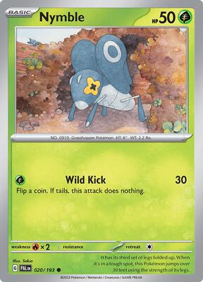 Nymble - 020/193 card from SV02: Paldea Evolved