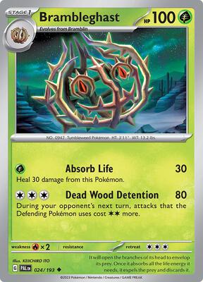Brambleghast card from SV02: Paldea Evolved