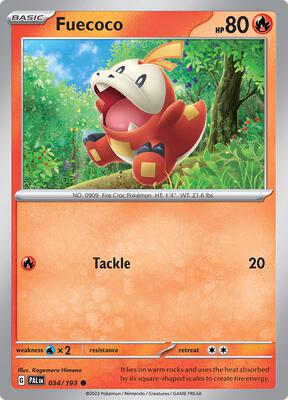 Fuecoco - 034/193 card from SV02: Paldea Evolved