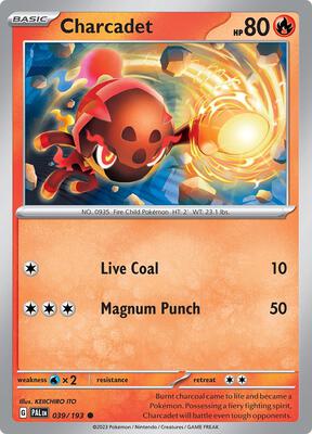 Charcadet - 039/193 card from SV02: Paldea Evolved
