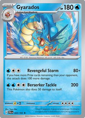 Gyarados card from SV02: Paldea Evolved