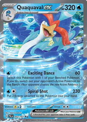 Quaquaval ex - 052/193 card from SV02: Paldea Evolved