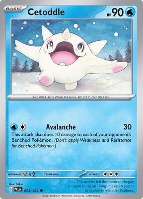 Cetoddle - 053/193 card from SV02: Paldea Evolved