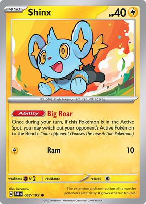 Shinx - 068/193 card from SV02: Paldea Evolved