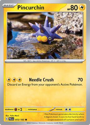 Pincurchin - 072/193 card from SV02: Paldea Evolved