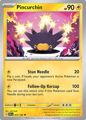 Pincurchin - 073/193 card from SV02: Paldea Evolved