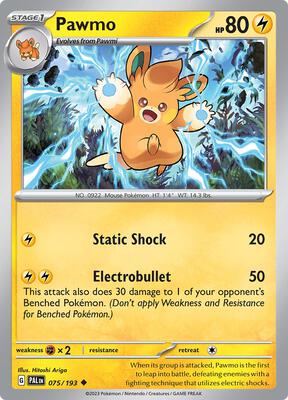 Pawmo card from SV02: Paldea Evolved