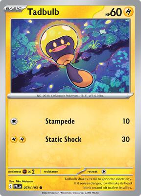 Tadbulb - 078/193 card from SV02: Paldea Evolved
