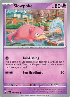 Slowpoke card from SV02: Paldea Evolved