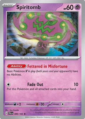 Spiritomb card from SV02: Paldea Evolved