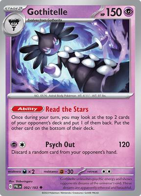 Gothitelle card from SV02: Paldea Evolved