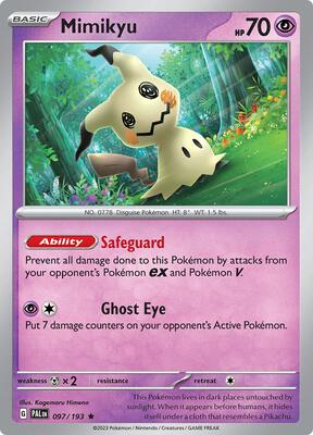 Mimikyu card from SV02: Paldea Evolved