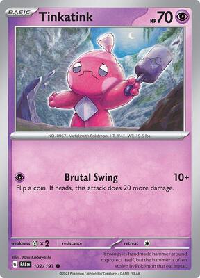 Tinkatink - 102/193 card from SV02: Paldea Evolved