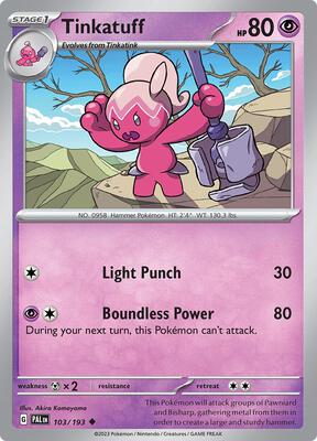 Tinkatuff - 103/193 card from SV02: Paldea Evolved