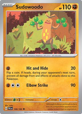 Sudowoodo card from SV02: Paldea Evolved