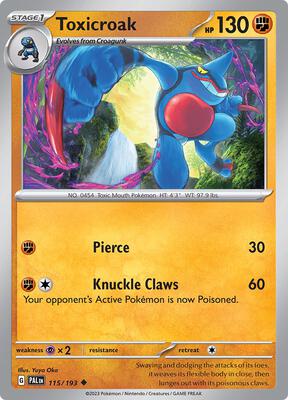Toxicroak card from SV02: Paldea Evolved