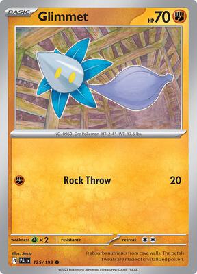 Glimmet - 125/193 card from SV02: Paldea Evolved