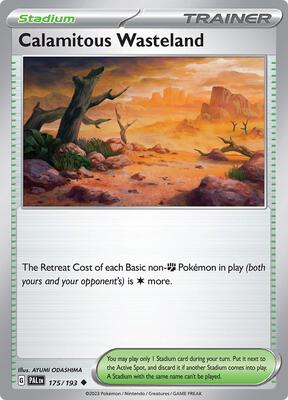 Calamitous Wasteland card from SV02: Paldea Evolved
