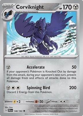 Corviknight card from SV02: Paldea Evolved