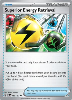 Superior Energy Retrieval - 189/193 card from SV02: Paldea Evolved