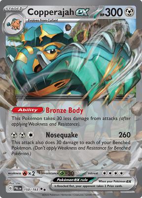 Copperajah ex card from SV02: Paldea Evolved