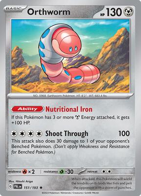 Orthworm card from SV02: Paldea Evolved