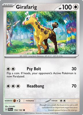 Girafarig card from SV02: Paldea Evolved