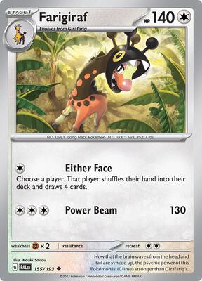 Farigiraf card from SV02: Paldea Evolved