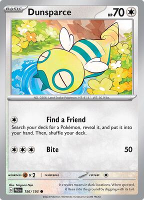 Dunsparce card from SV02: Paldea Evolved