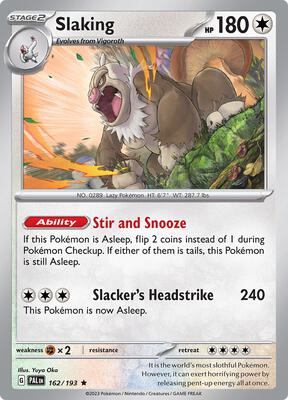 Slaking card from SV02: Paldea Evolved
