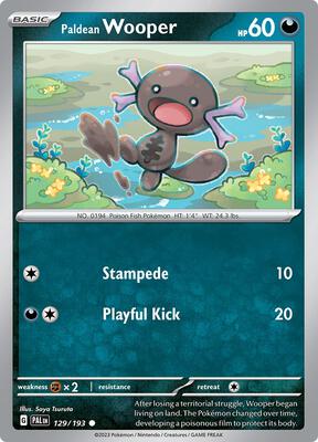 Paldean Wooper - 129/193 card from SV02: Paldea Evolved