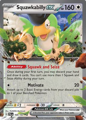 Squawkabilly ex card from SV02: Paldea Evolved