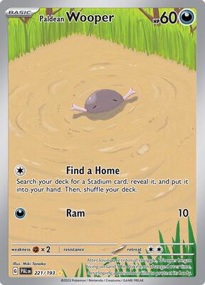 Paldean Wooper - 221/193 card from SV02: Paldea Evolved