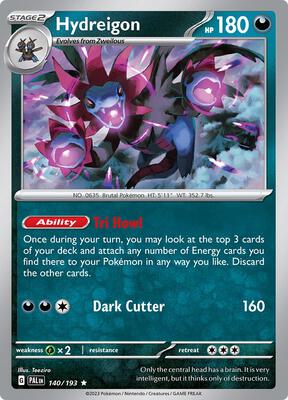 Hydreigon card from SV02: Paldea Evolved