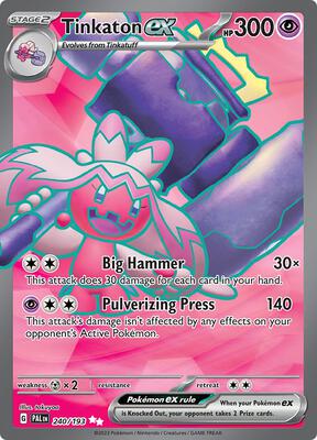 Tinkaton ex - 240/193 card from SV02: Paldea Evolved