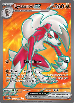 Lycanroc ex - 241/193 card from SV02: Paldea Evolved