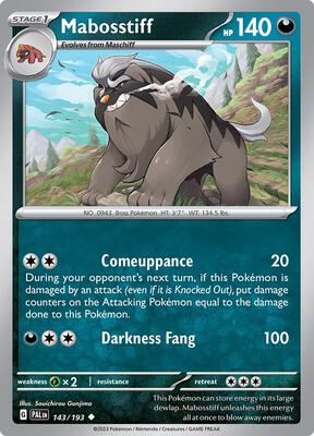 Mabosstiff card from SV02: Paldea Evolved