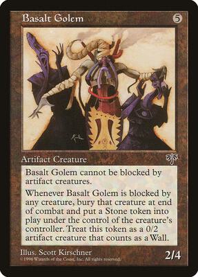 Basalt Golem card from Mirage