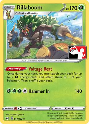 Rillaboom - 014/072 card from Prize Pack Series Cards