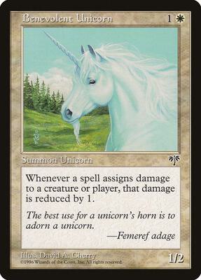 Benevolent Unicorn card from Mirage